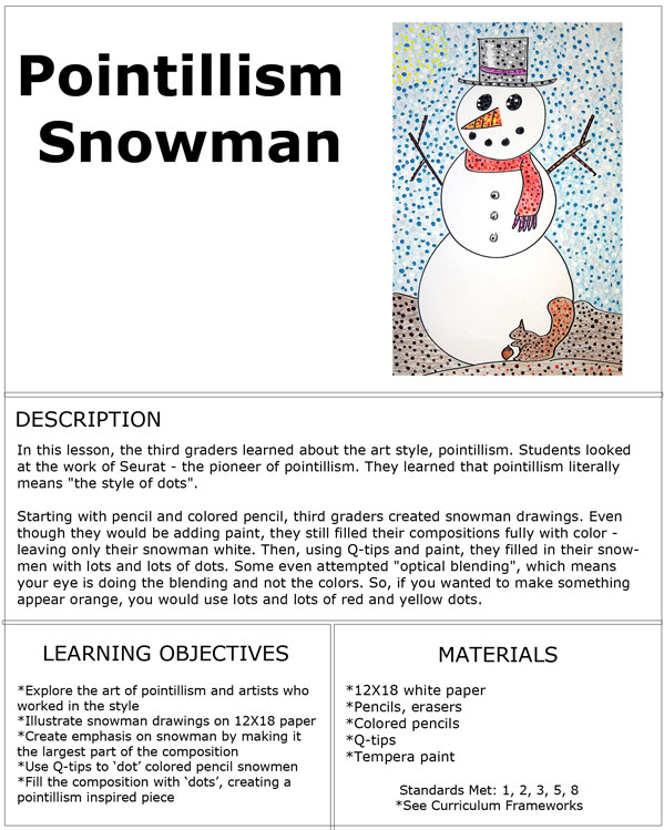 Third Grade - snowman
